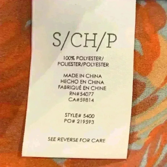 CAbi Dress Womens Small Maya Sleeveless Blue Orange Floral Resort - Picture 6 of 6